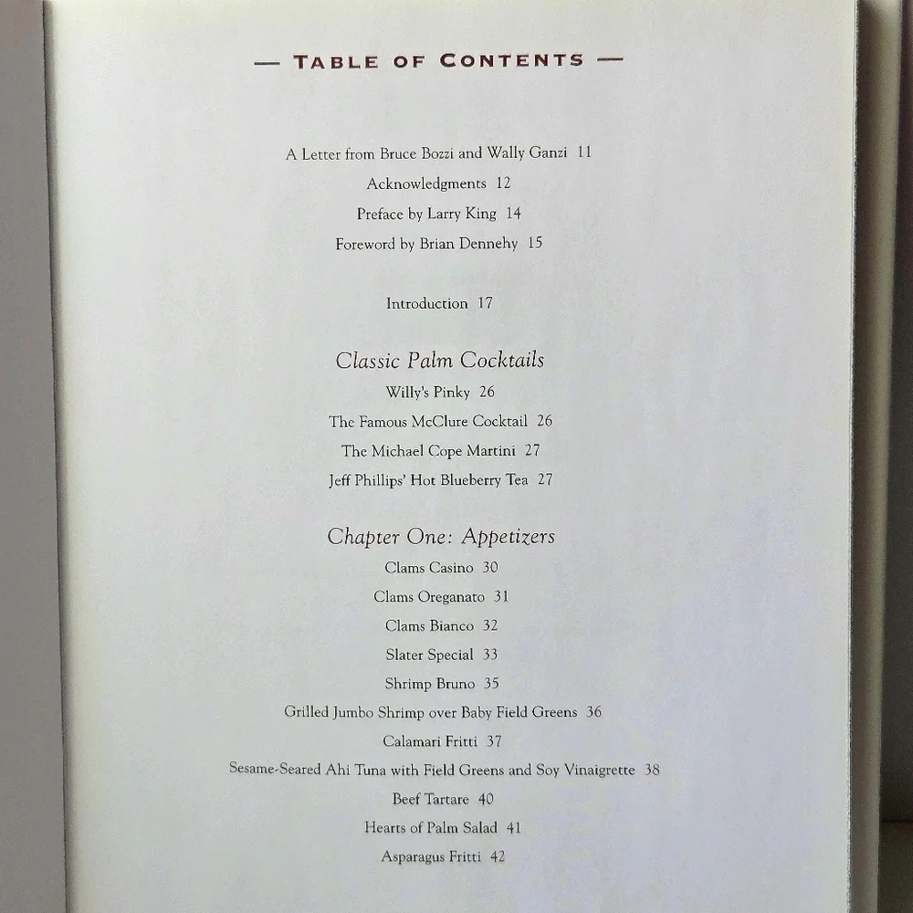 VTG Rare '03 SIGNED The Palm Restaurant Cookbook, Hardcover w Dust Jacket, EUC